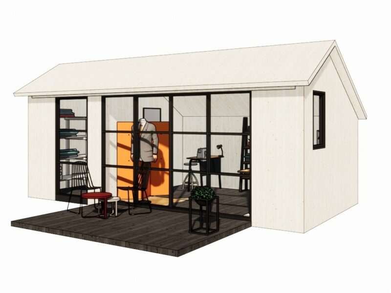 Een tuinatelier als hobby ruimte? Eenvoudig en uniek in dit houtbouwsysteem