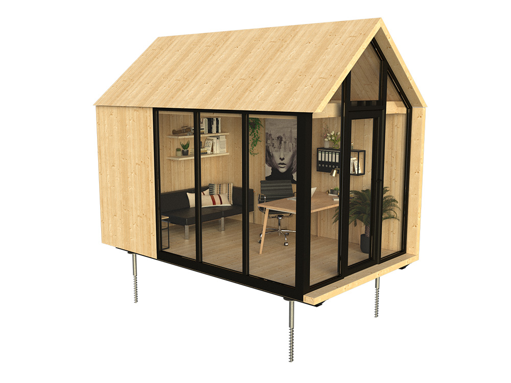 Poolhouse op een helling