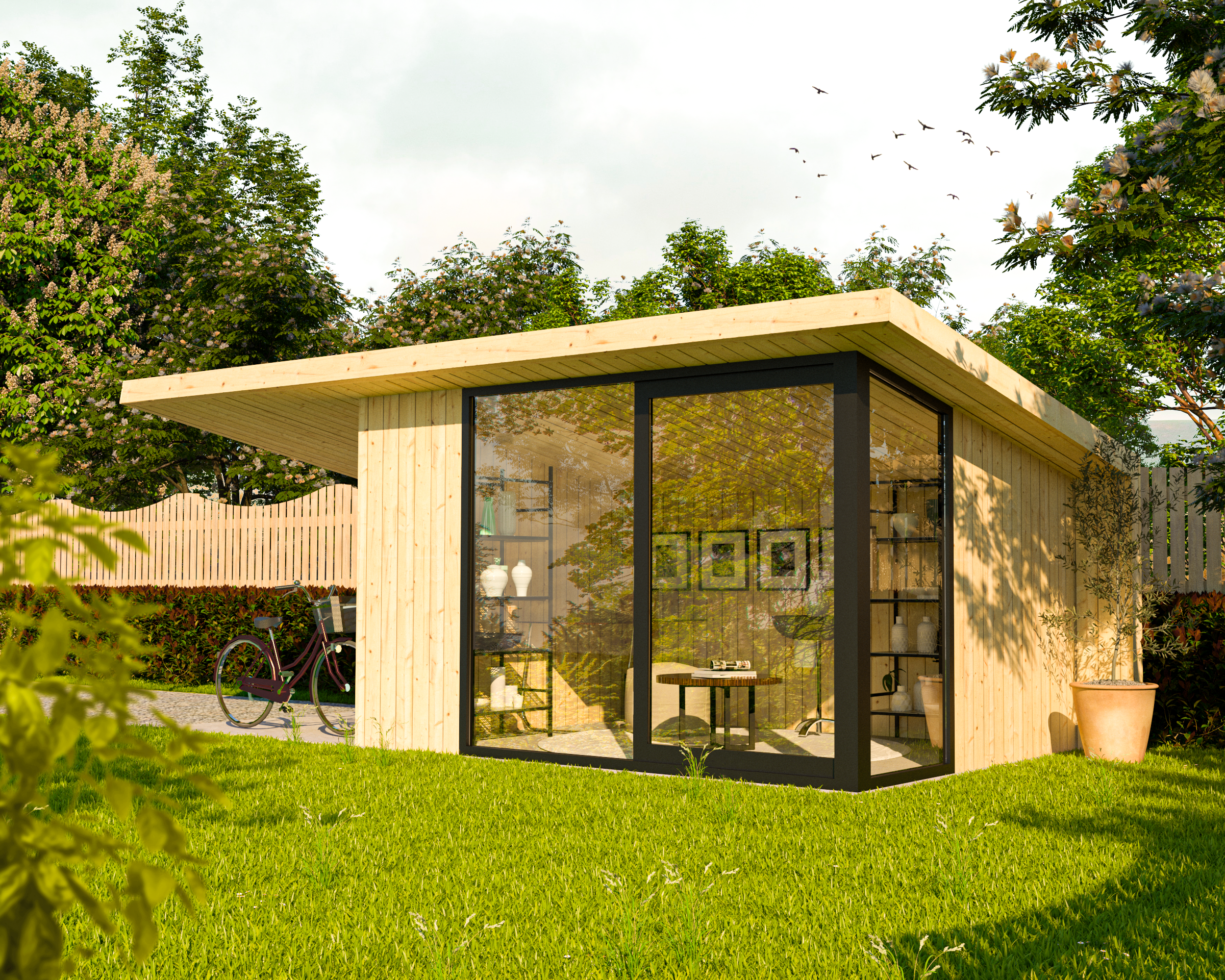 tuinatelier met hellend dak tuinatelier met hellend dak